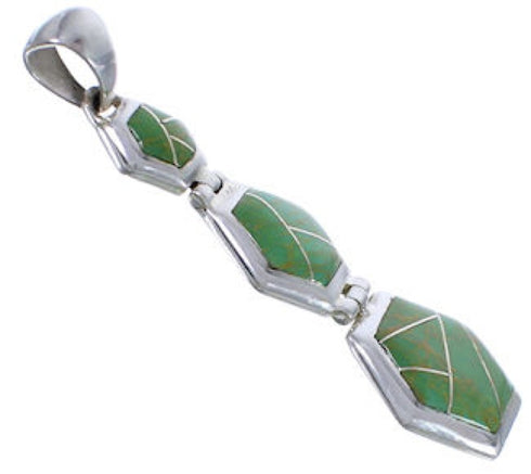 Southwest High Quality Turquoise Inlay Pendant Jewelry PX29338