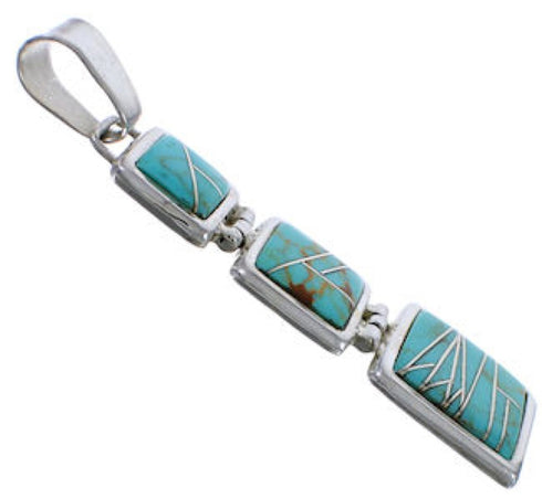 Substantial Turquoise Inlay Jewelry Pendant PX29345