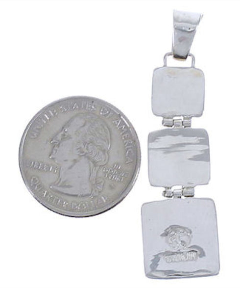 Substantial Turquoise Inlay Jewelry Pendant PX29345