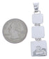 Genuine Sterling Silver Multicolor Substantial Jewelry Pendant PX29350