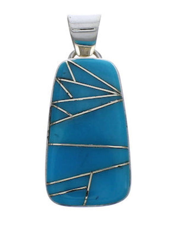 Southwest Substantial Silver And Turquoise Pendant PX29353