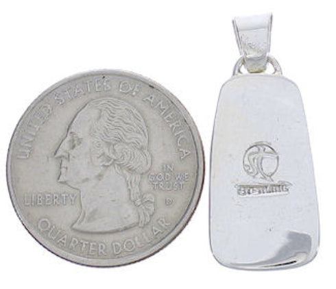 Turquoise Well-Built Genuine Sterling Silver Pendant PX29367