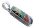 Sterling Silver Southwest Multicolor Inlay Well-Built Pendant PX29370