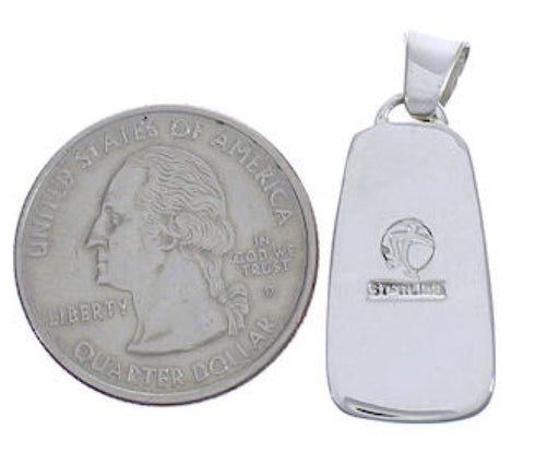 Sterling Silver Southwest Multicolor Inlay Well-Built Pendant PX29370
