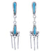 Southwest Turquoise And Sterling Silver Post Dangle Earrings EX31288