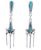 Turquoise Southwest Sterling Silver Post Dangle Earrings EX31289