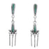 Genuine Sterling Silver And Turquoise Post Dangle Earrings EX31290
