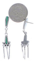 Genuine Sterling Silver And Turquoise Post Dangle Earrings EX31290
