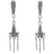 Turquoise And Genuine Sterling Silver Post Dangle Earrings EX31292