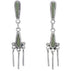 Turquoise And Genuine Sterling Silver Post Dangle Earrings EX31292
