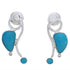 Turquoise And Sterling Silver Southwestern Post Earrings EX31294