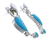 Turquoise And Sterling Silver Southwestern Post Earrings EX31294