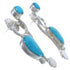 Southwest Sterling Silver And Turquoise Jewelry Post Earrings EX31296