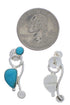 Southwest Sterling Silver And Turquoise Jewelry Post Earrings EX31296