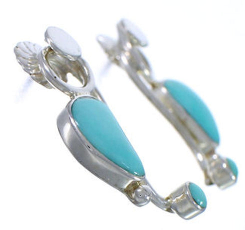 Turquoise Jewelry Southwest Sterling Silver Post Earrings EX31297