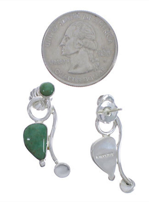 Sterling Silver Southwestern Turquoise Post Earrings EX31301