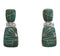 Genuine Sterling Silver Turquoise Inlay Post Dangle Earrings EX31305