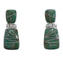 Genuine Sterling Silver Turquoise Inlay Post Dangle Earrings EX31305