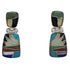 Multicolor Southwestern Sterling Silver Post Dangle Earrings EX31308