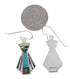 Southwestern Multicolor And Silver Hook Dangle Earrings EX31368