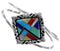 Southwest Multicolor Inlay Silver Cuff Bracelet EX29354