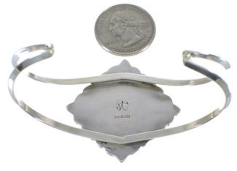 Southwest Multicolor Inlay Silver Cuff Bracelet EX29354