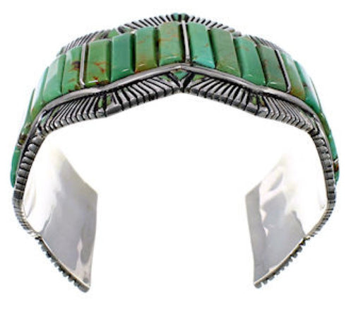 Turquoise Genuine Sterling Silver Southwest Cuff Bracelet EX29368