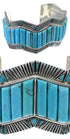 Genuine Sterling Silver Turquoise Southwest Cuff Bracelet EX29371