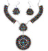 Turquoise Multicolor Link Necklace Earrings Jewelry Set NS34987