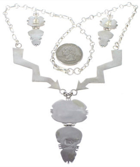 Turquoise Multicolor Sun Arrow Link Necklace Earrings Set HS28522