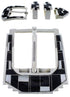 Sterling Silver Mother Of Pearl Black Inlay Ranger Belt Buckle RS39304