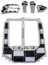 Sterling Silver Mother Of Pearl Black Ranger Belt Buckle RS39310