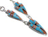 Multicolor Inlay Sterling Silver Link Necklace Earrings Set NS41224
