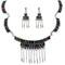 Silver Jewelry Turquoise Multicolor Link Necklace Set HS28567