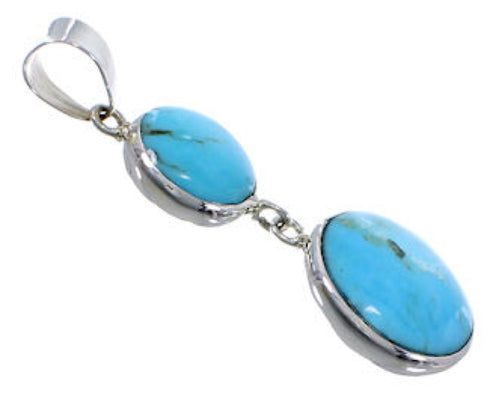 Turquoise And Sterling Silver Southwest Pendant PX29688
