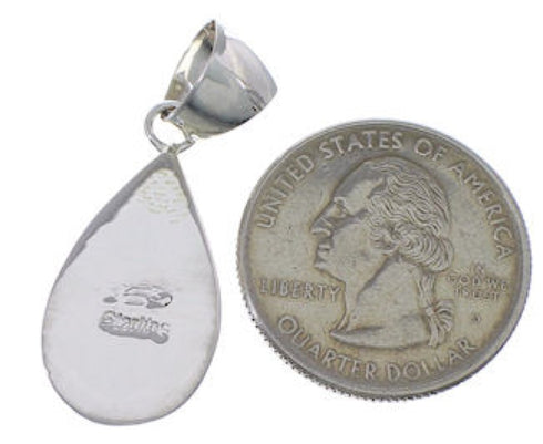 Southwest Sterling Silver Multicolor Inlay Pendant FX31588