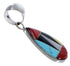 Southwest Multicolor Sterling Silver Pendant FX31590