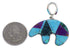 Turquoise Multicolor Whiterock Reversible Silver Bear Pendant RS36178