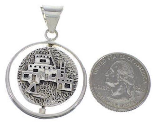 Reversible Native American Design Multistone Pendant Jewelry RS41525