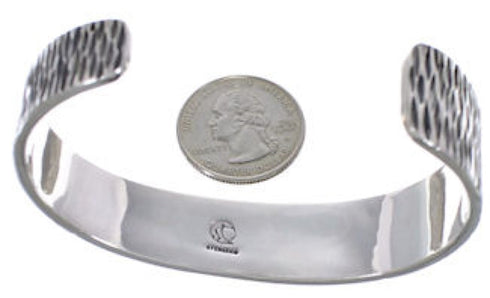 Southwest Turquoise Genuine Sterling Silver Cuff Bracelet CX49917
