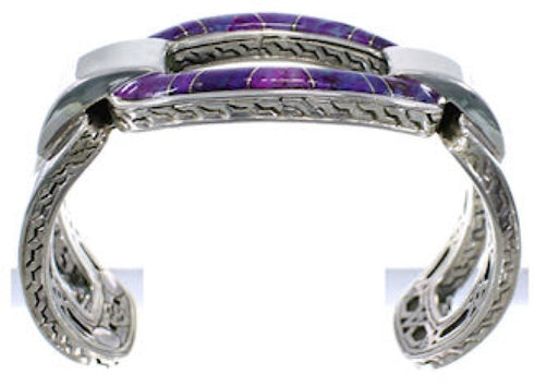 Magenta Turquoise Sterling Silver Southwest Cuff Bracelet CX49932