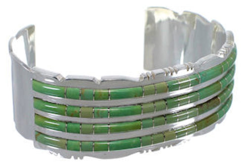 Turquoise Southwest Authentic Sterling Silver Cuff Bracelet CX49952