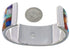 Multicolor Silver Native American Village Design Cuff Bracelet TX40346