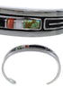 Southwest Sterling Silver Multicolor Cuff Bracelet TX40454