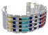 Southwestern Sterling Silver Multicolor Cuff Bracelet TX40455