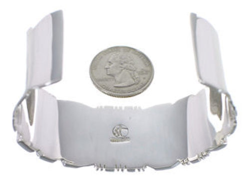 Southwestern Sterling Silver Multicolor Cuff Bracelet TX40455