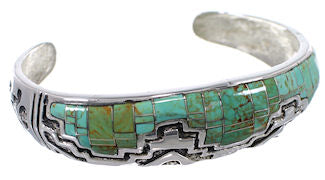 Sterling Silver Turquoise Jewelry Southwest Cuff Bracelet TX40576