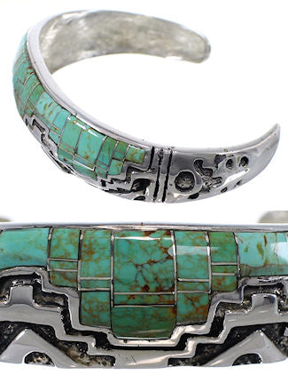 Sterling Silver Turquoise Jewelry Southwest Cuff Bracelet TX40576