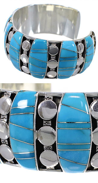 Sterling Silver Turquoise Sturdy Bracelet TX40601