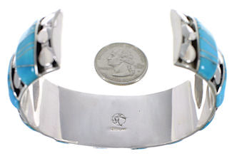 Sterling Silver Turquoise Sturdy Bracelet TX40601